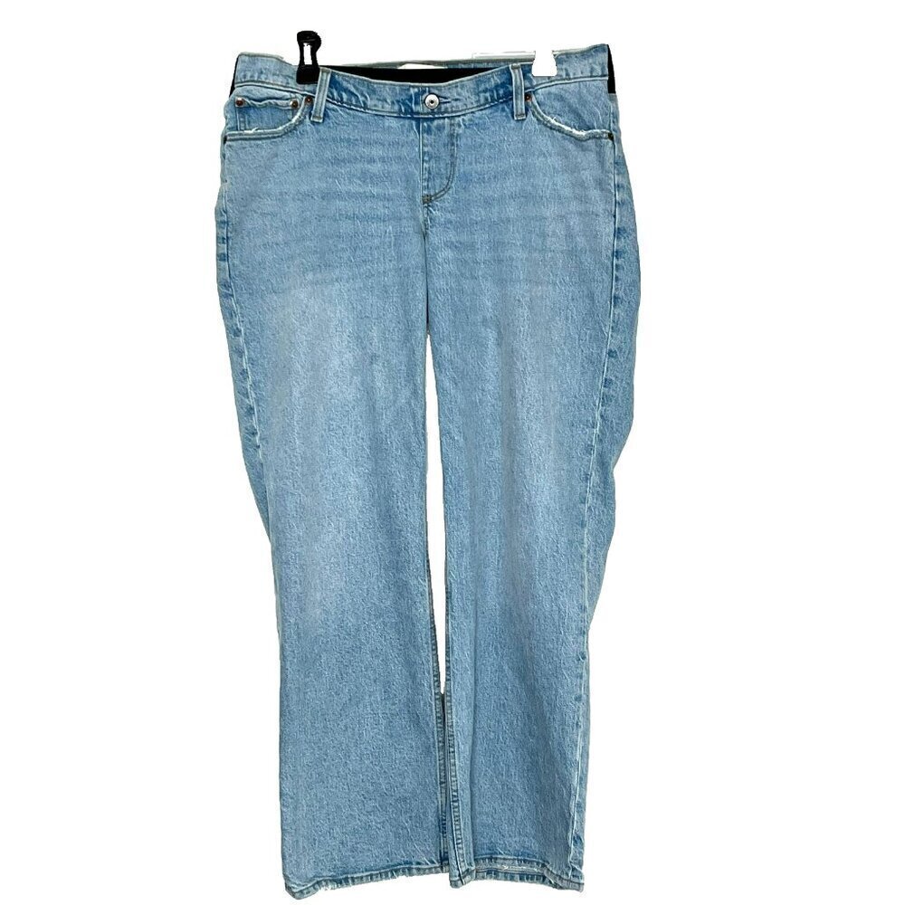 Abercrombie & Fitch The Baggy Womens Jeans 27/4 Lo Rise Pull-On Stretch Distress